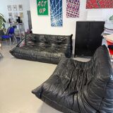 Two-seater sofa reupholstered.