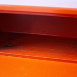 Vintage Brabantia (Holland) Orange Metal Bread Box
