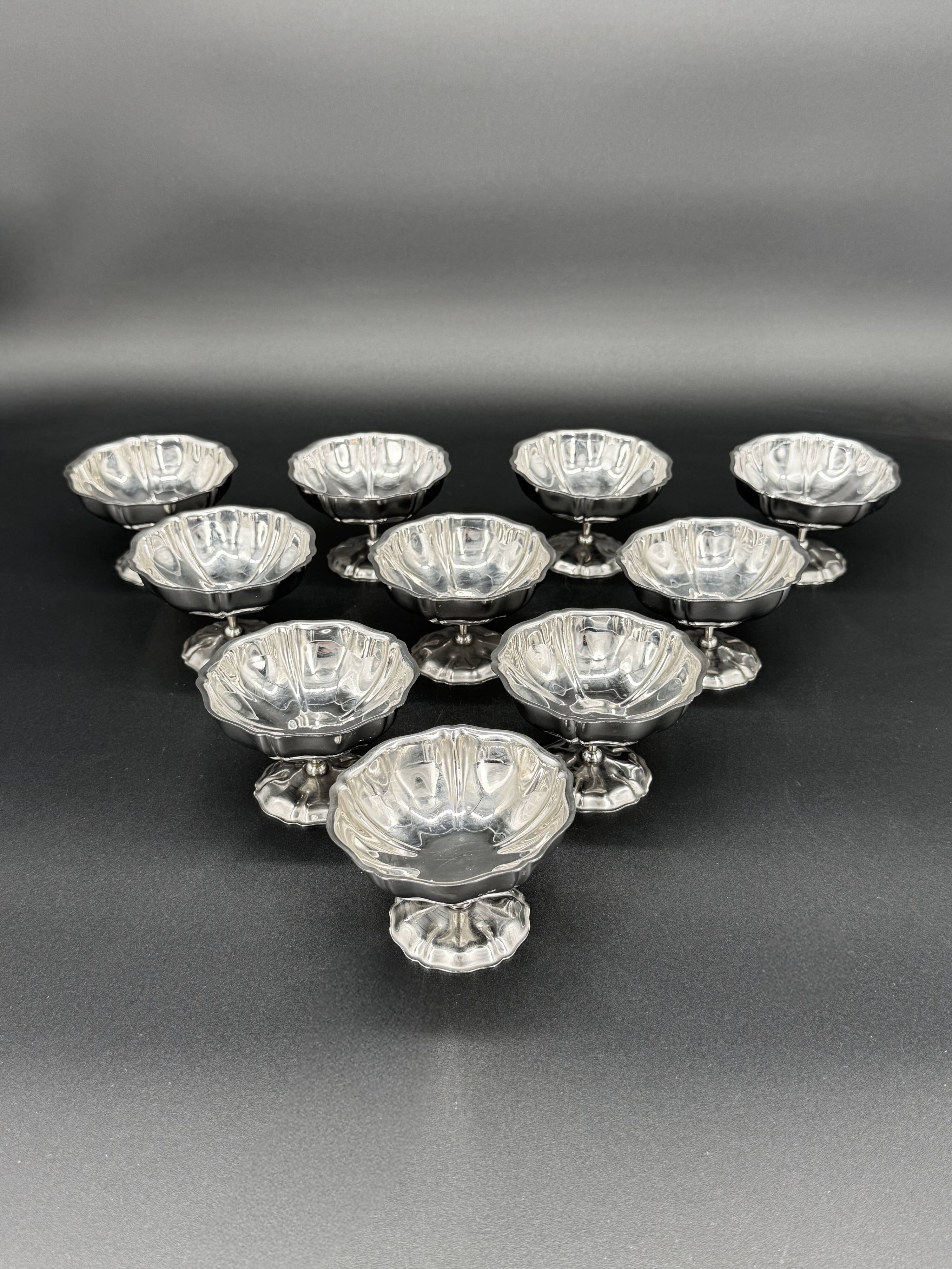 10 stainless steel dessert bowls