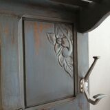 Wooden wall coat holder