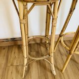 Pair of high rattan stools