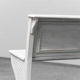 Banc 4 places en bois et velours