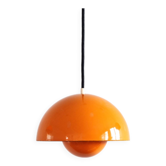 Suspension Orange Flowerpot par Verner Panton pour Louis Poulsen, Danemark 1