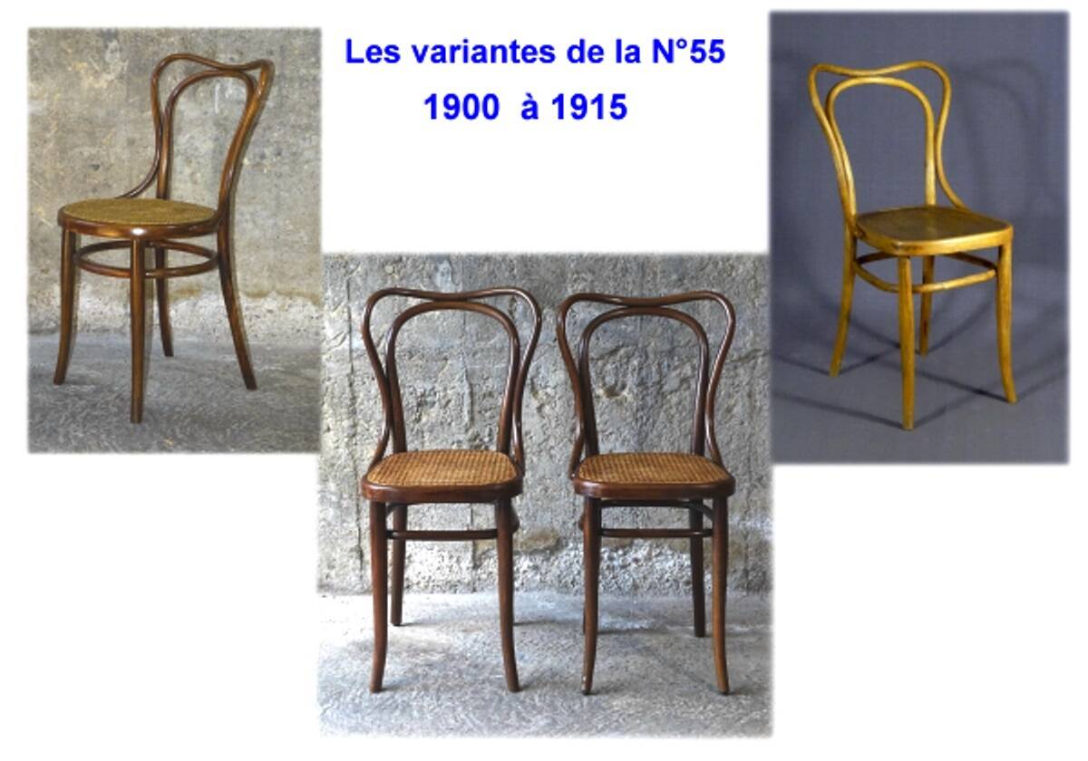 Two Kohn bistro chairs no. 55, circa 1910, not Thonet.