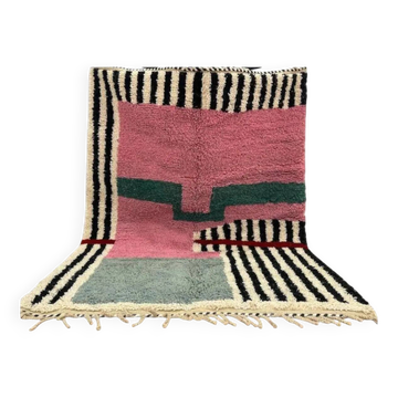 Handwoven rug 100x200 cm, wool, multicoloured, Morocco