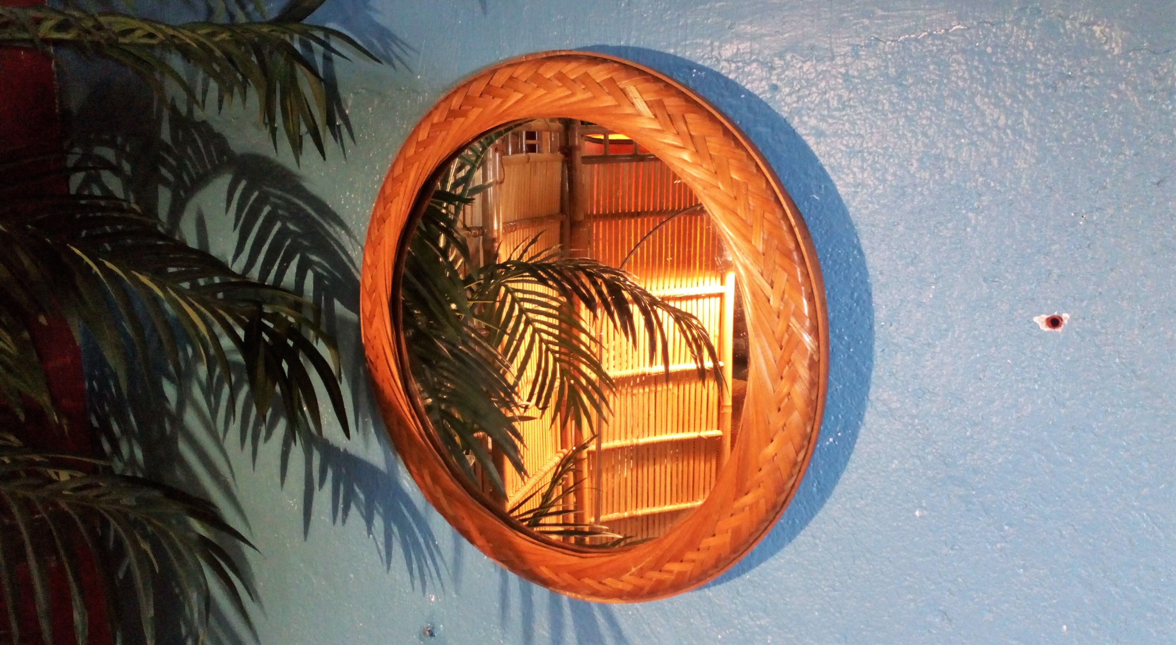 Wicker wall mirror 1960s
