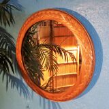 Wicker wall mirror 1960s