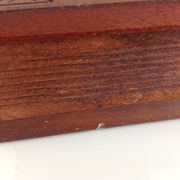 Old patented open-wood cigarette box 30-40 years