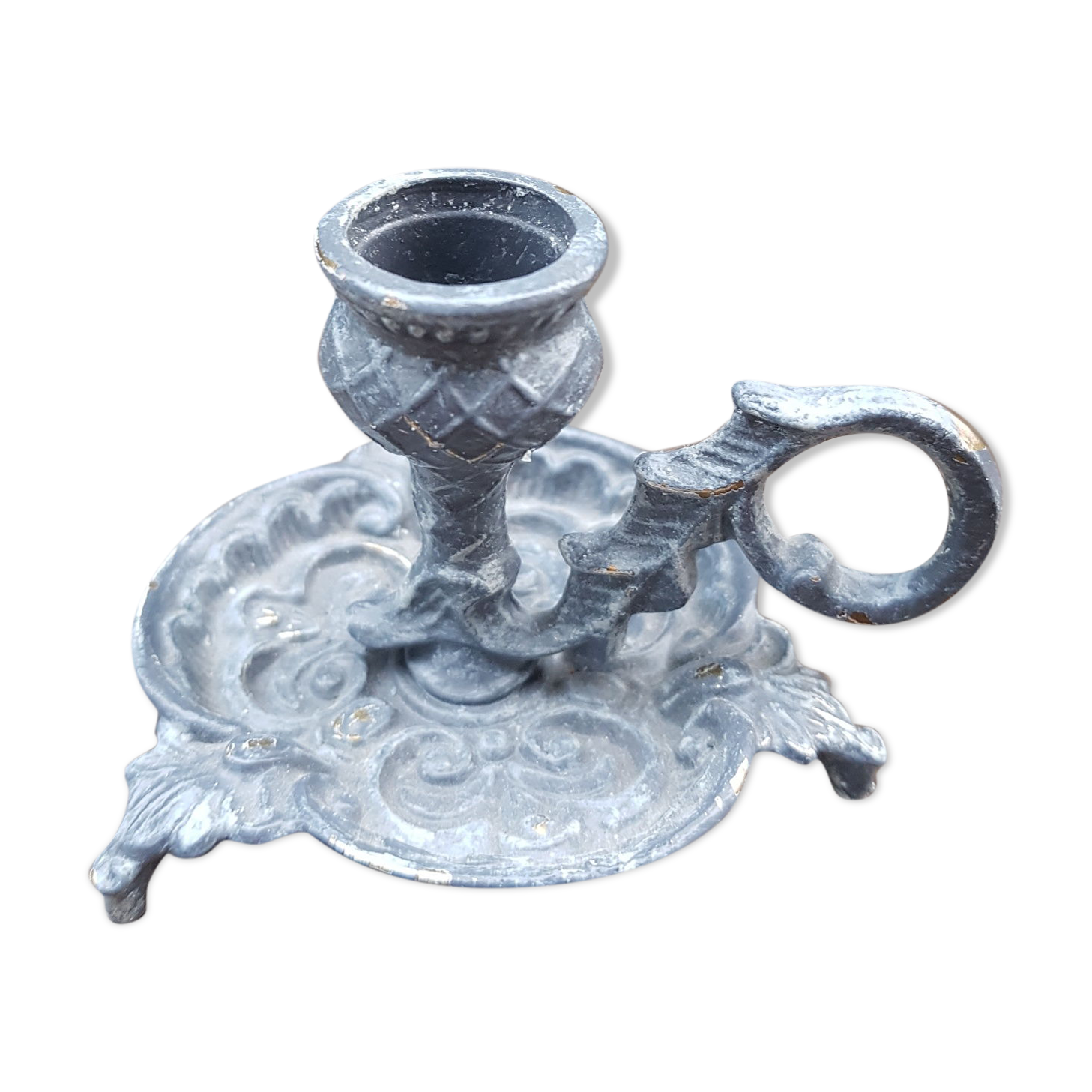Candlestick candlestick model cellar rat patinated gray