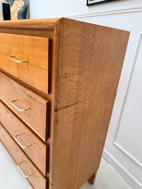 Vintage chest of drawers with tapered legs