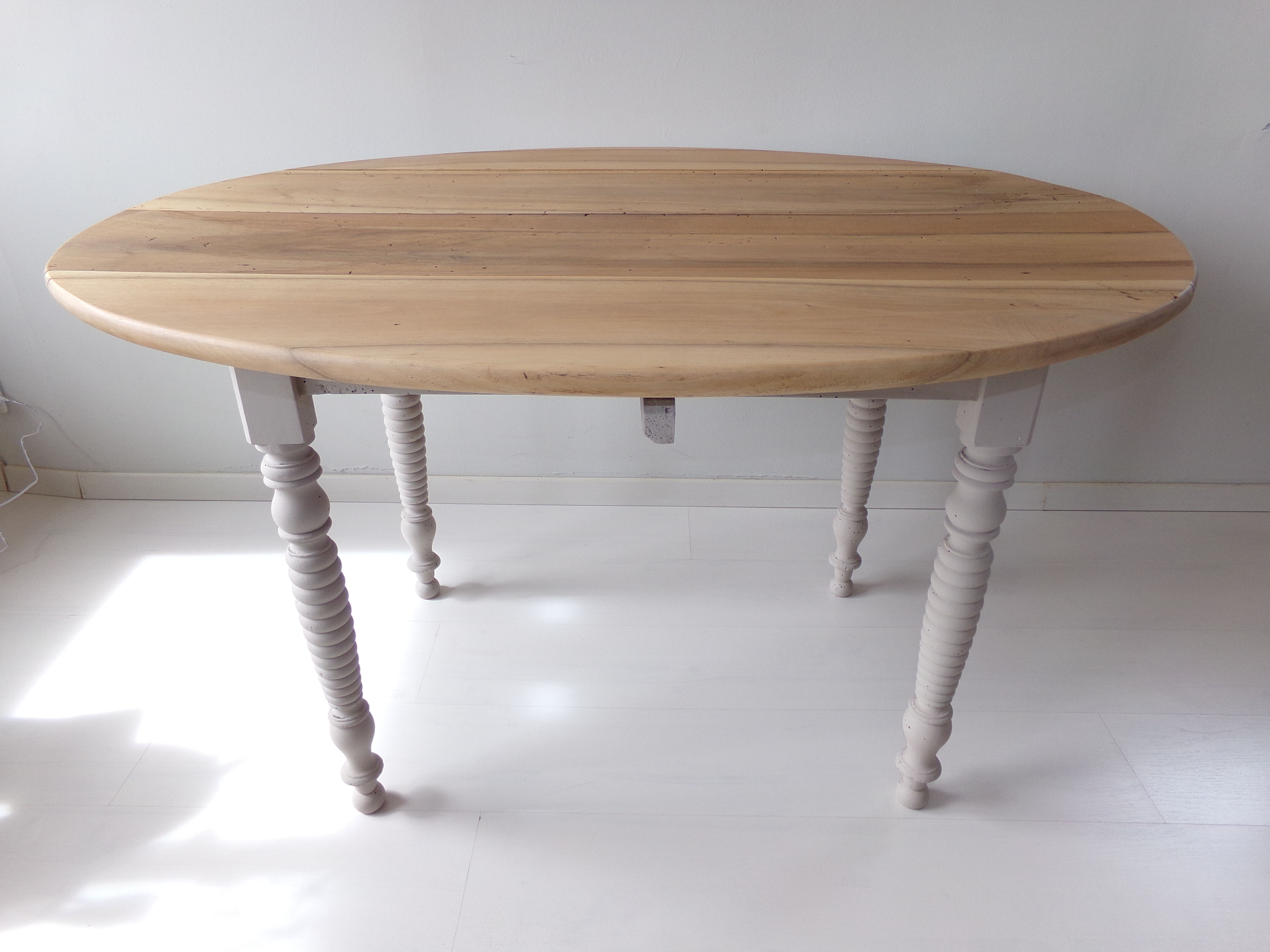 Round wooden table