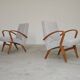 Pair of restored armchairs in large bouclette by Frantisek Jirak for Tatra 1960