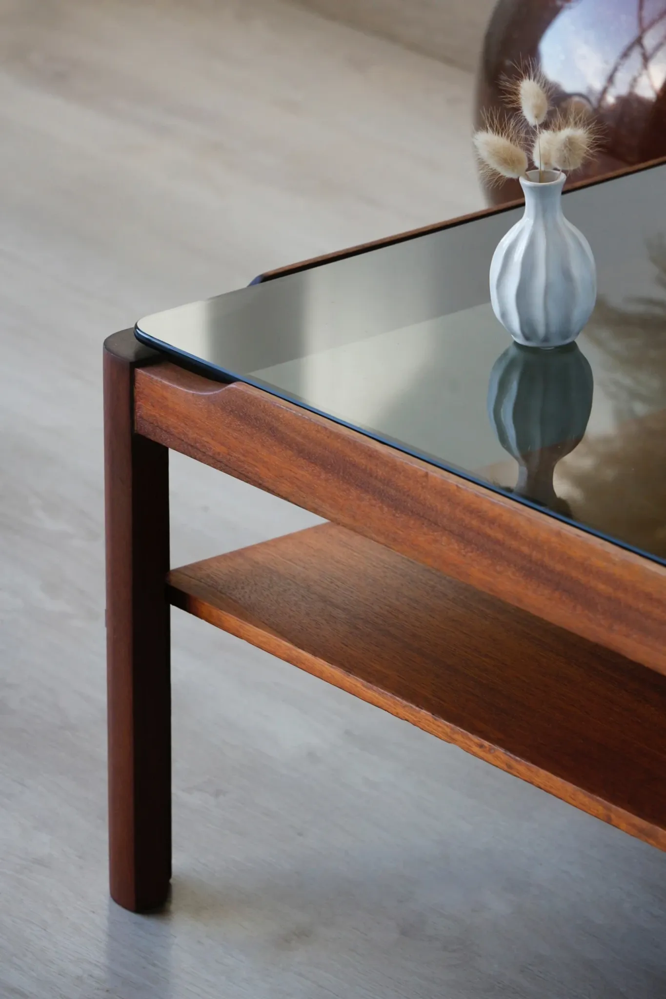 Vintage square coffee table – Solid teak – Myer