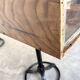 Oak and brass-mounted display cabinet on legs – Circa 1950