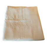 Antique sheet embroidered in fine linen
