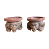 Pair of African stools