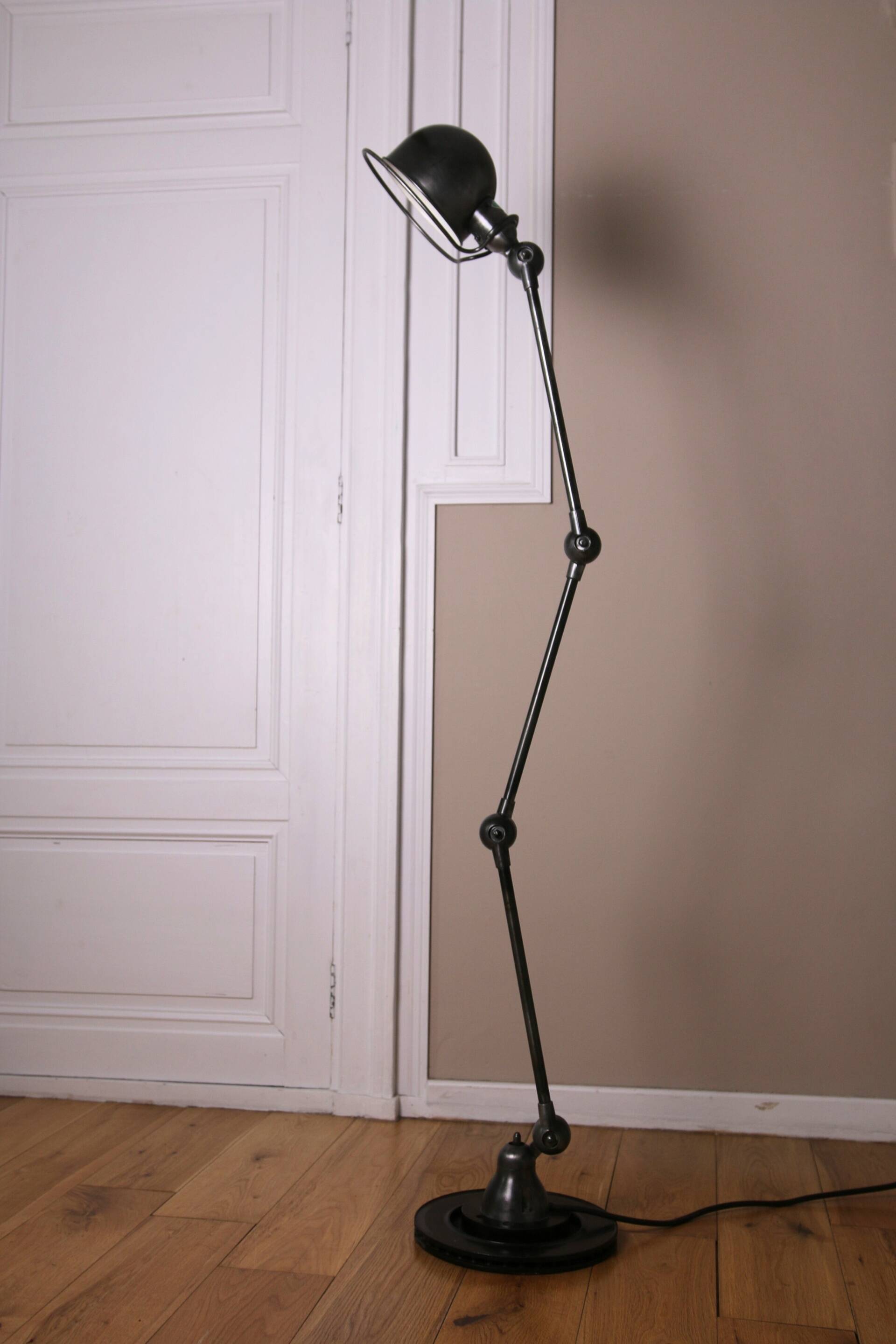 Vintage Jieldé floor lamp with 3 arms, 1950s-60s.