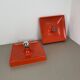 Set of 2 Cubic VERNER PANTON Style RED Wall Light by SÖLKEN Leuchten, 1970s