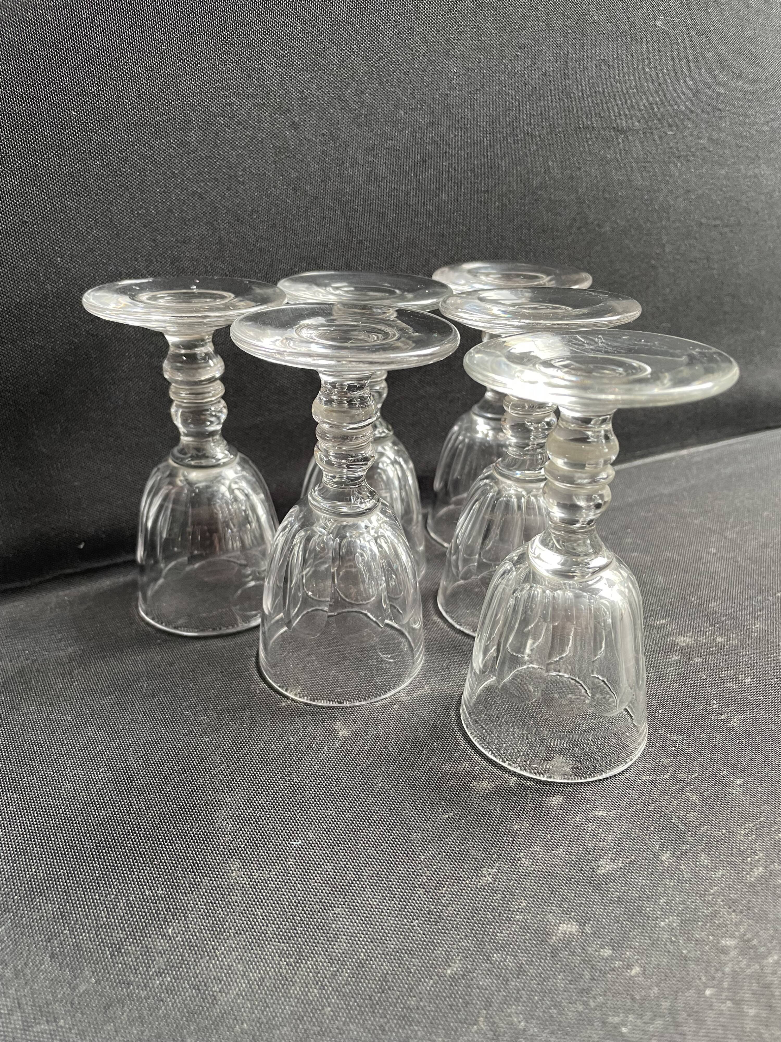 6 Baccarat Clermont liqueur glasses