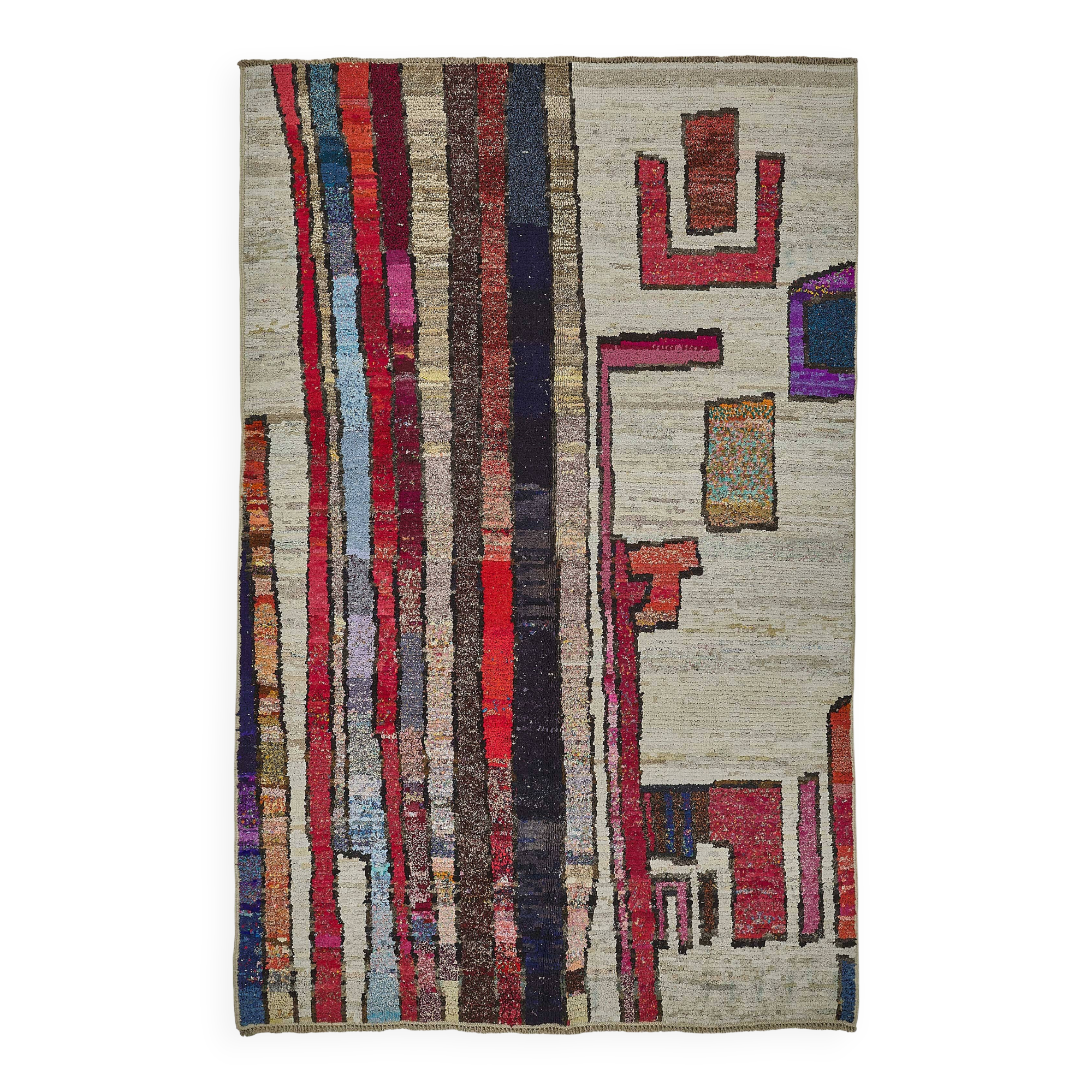 Handwoven Turkish Recycled Boho Rug 170 cm x 262 cm