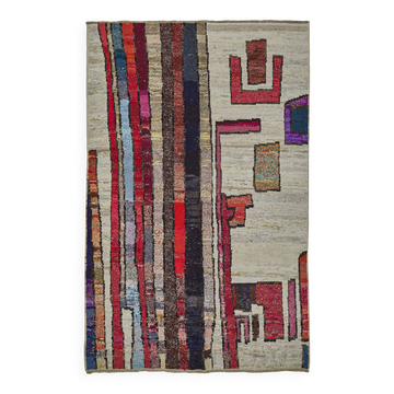 Tapis boho recyclé turc fait main 170 cm x 262 cm