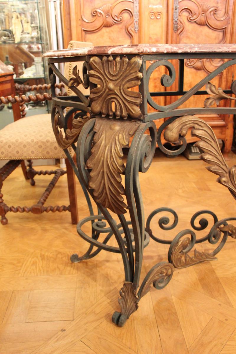 Large console wrought iron of 1900 era
