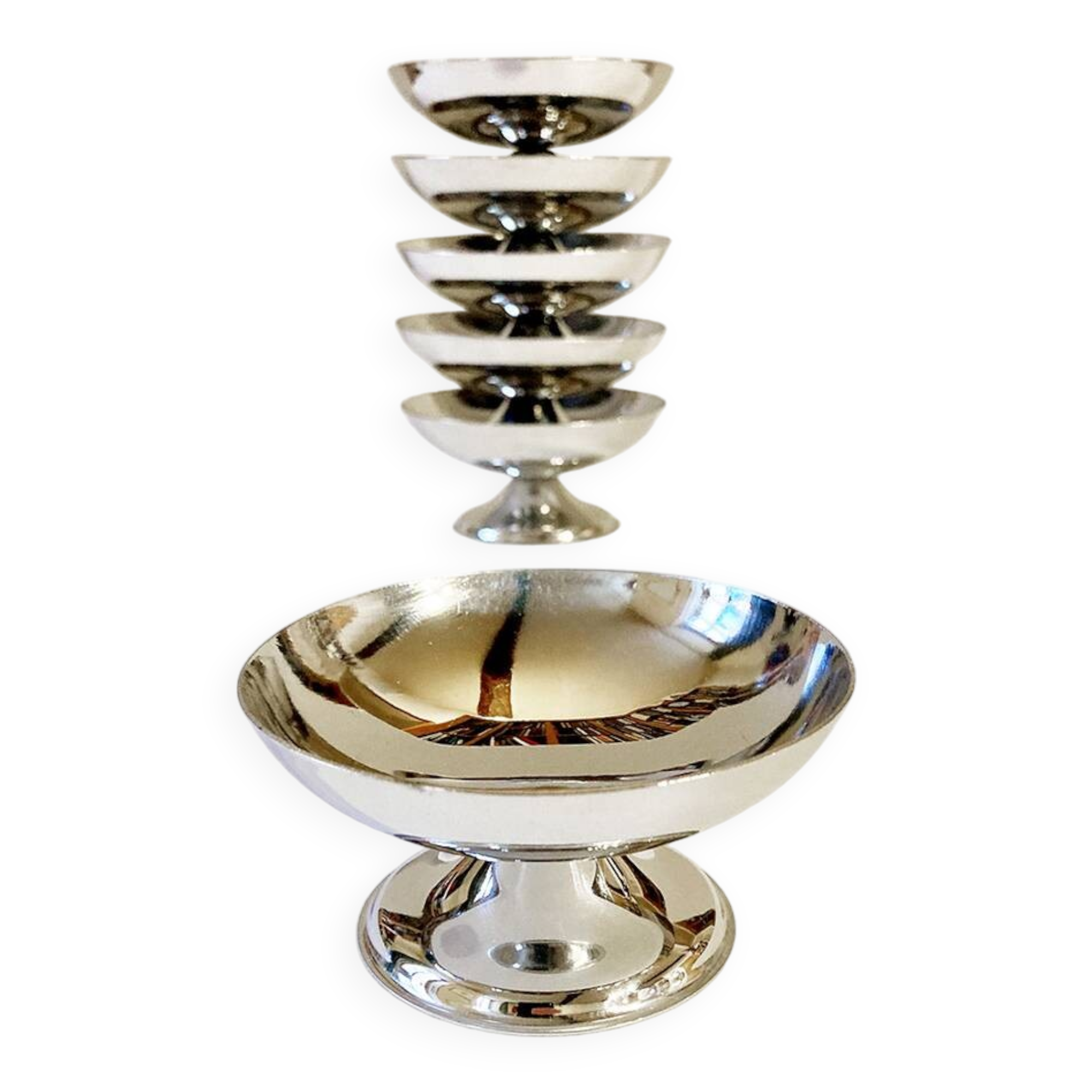Guy Degrenne ice cream cups, 1970s-1980s