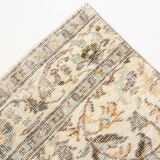 Tapis de course turc beige et marron 3x10, 84x263Cm