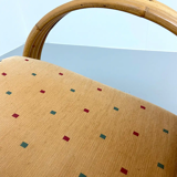 Chaise longue en rotin, bambou et tissu, France, années 1960