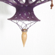 Suspension violette en macramé, années 70