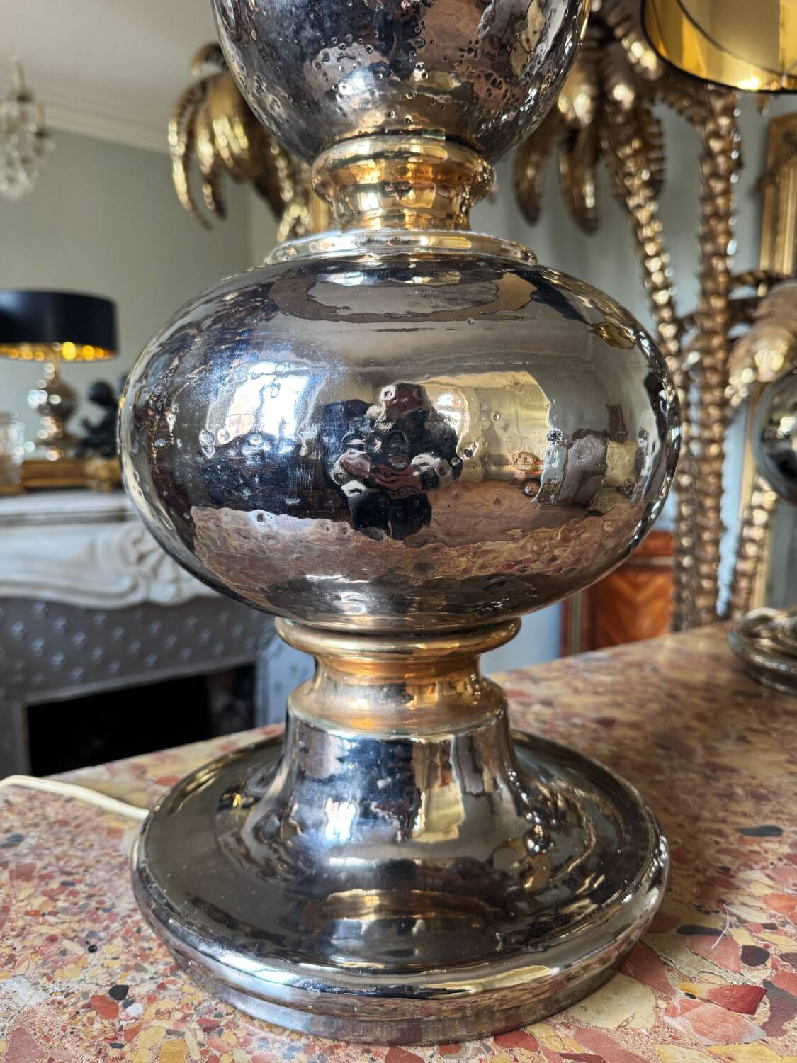 Pair of ceramic lamps from the 1970s - 20th century