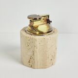 70' travertine ashtray and lighter
