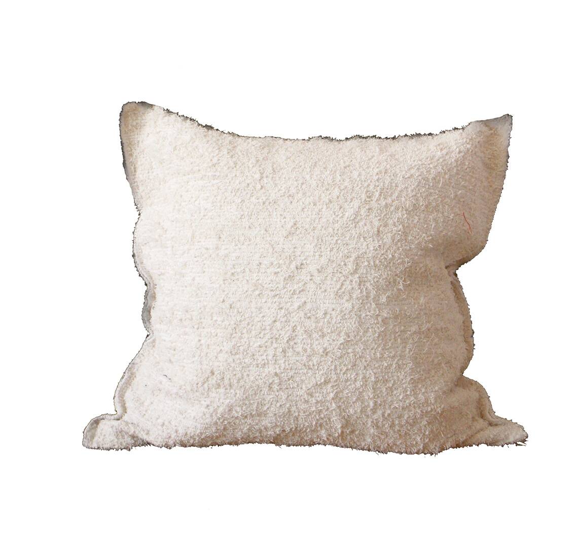 Housse de coussin artisanale en coton recyclé tissé main