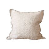 Housse de coussin artisanale en coton recyclé tissé main