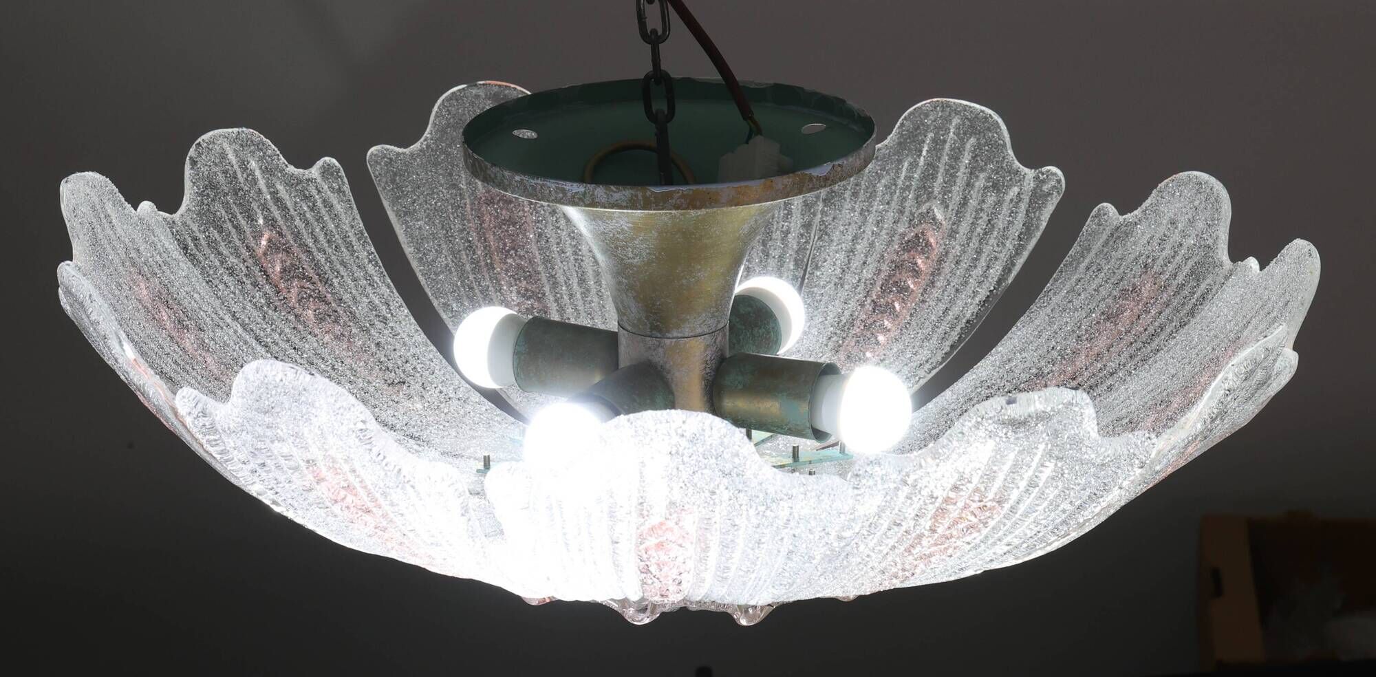 Milan, Pink Sunflower Murano Glass Ceiling Light Or Chandelier