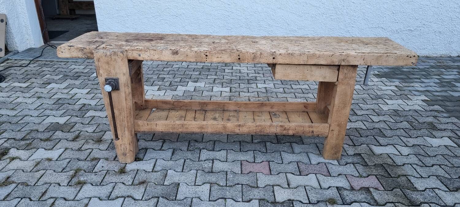 Antique carpenter's workbench