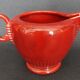 Ceramic cream pot in raspberry colour B. Letalle Saint Clément.
