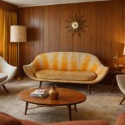 2 fauteuils œuf et canapé par Paged des années 50