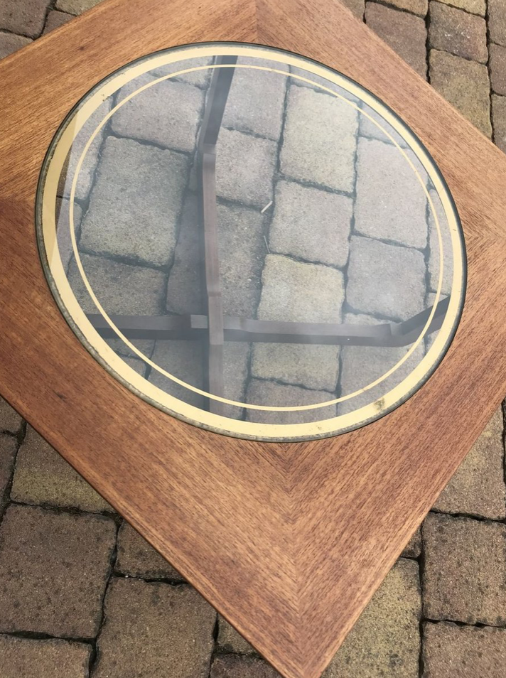 Round glass and gold astro, 1960