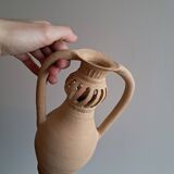 Large pierced stoneware vase
