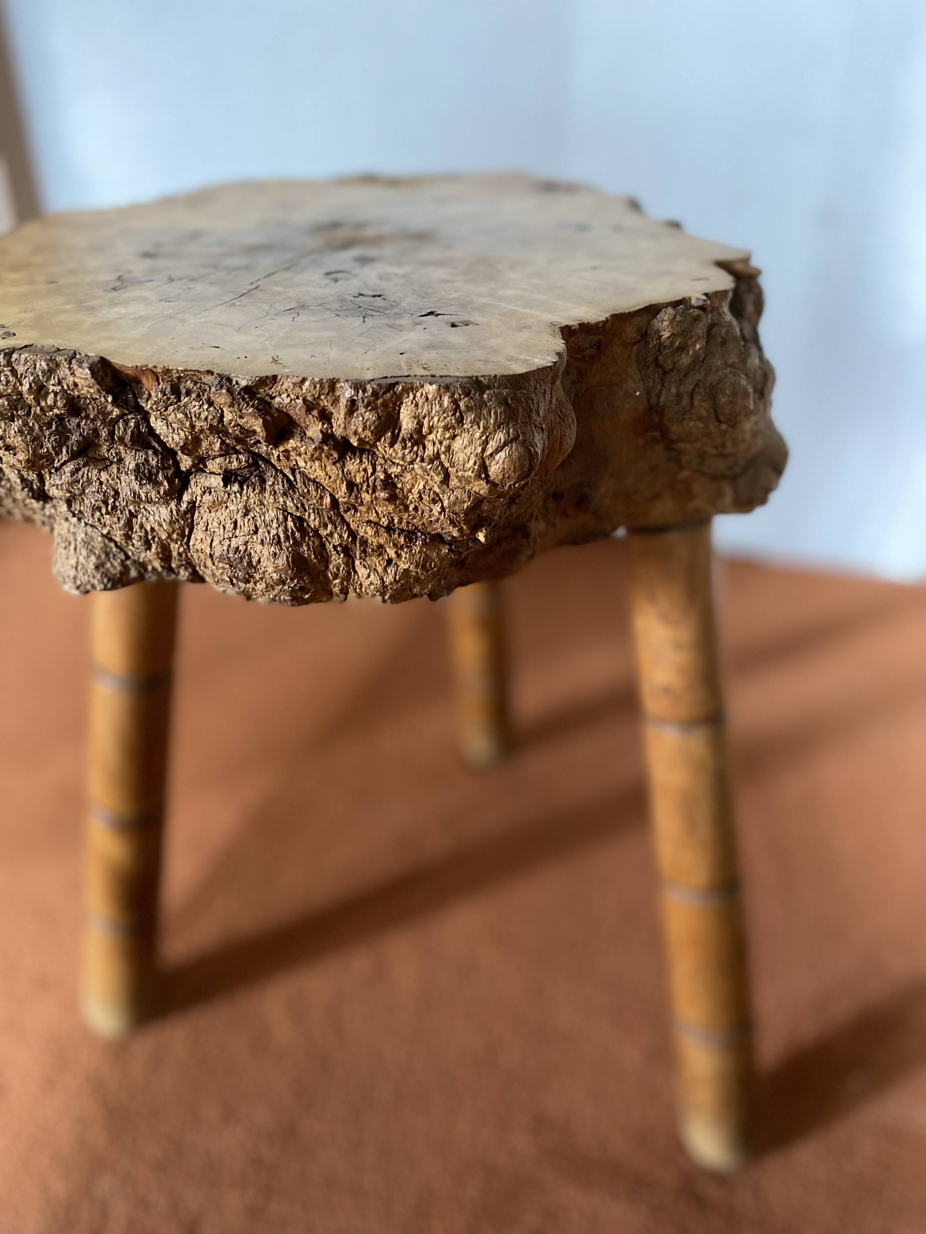 Brutalist tripod stool