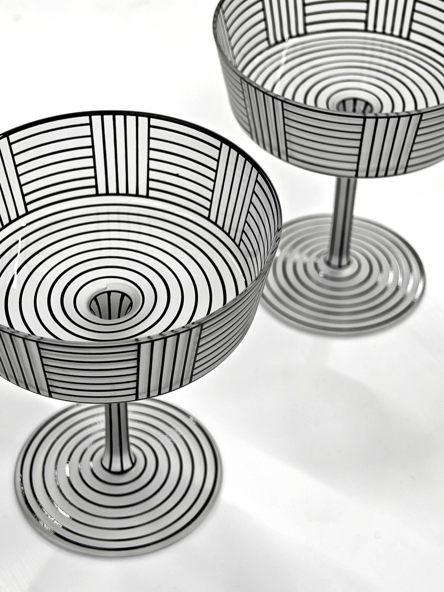 Set of 6 Champagne Coupes Series B by Josef Hoffmann for Wiener Werkstätte
