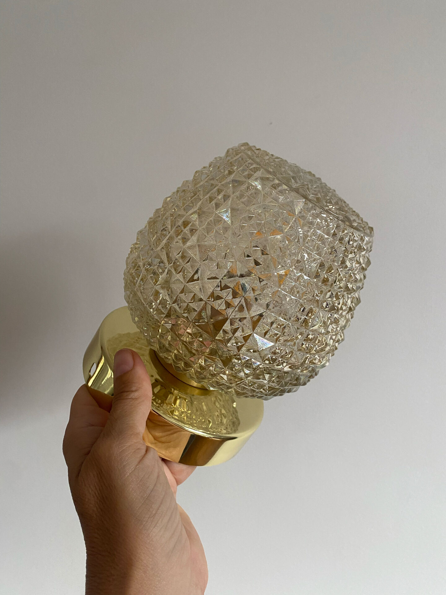 Vintage glass globe wall light