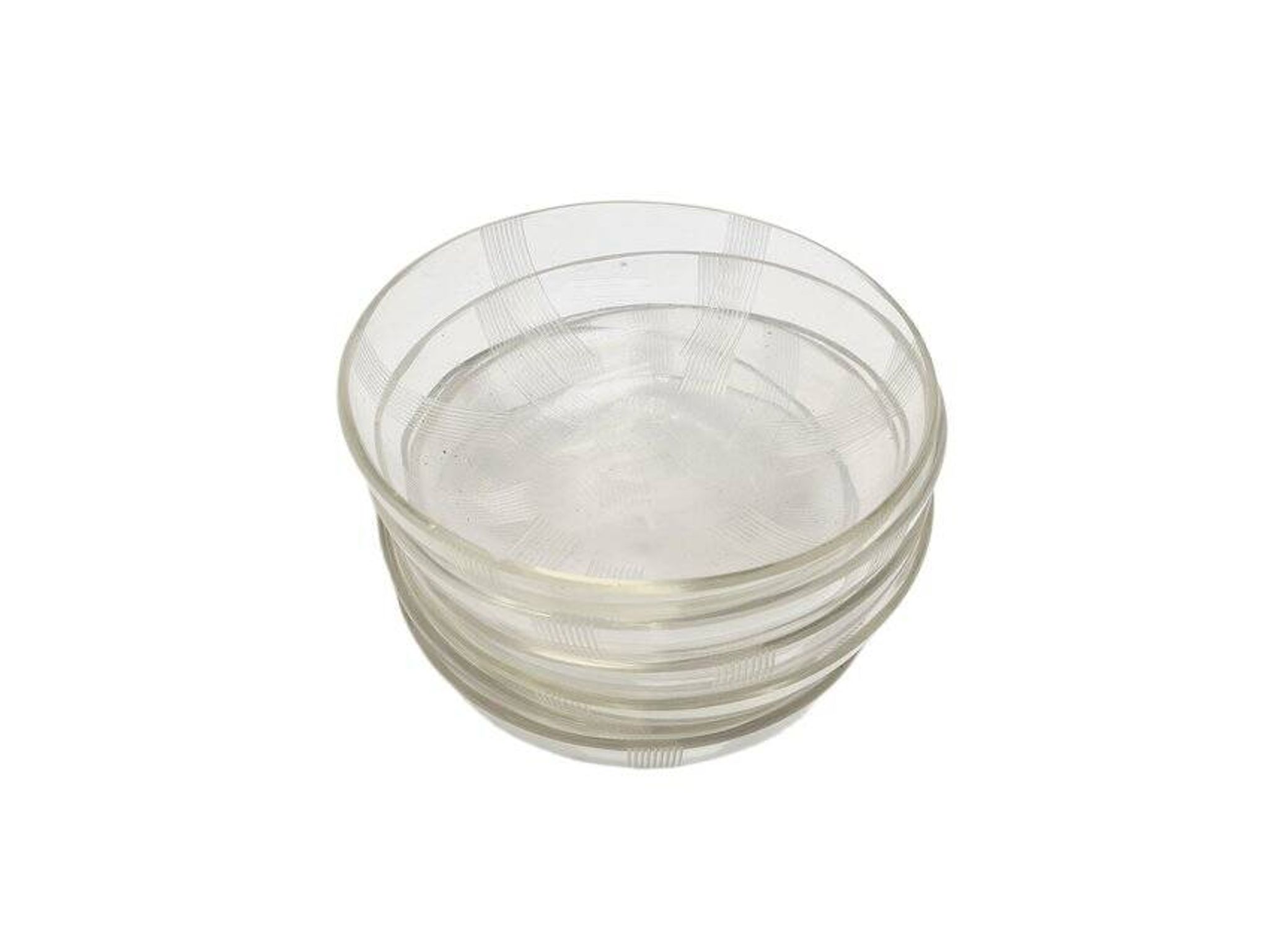 Vintage Art Deco dessert plates, 1930s, set of 6