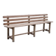 Large bench with solid wood backrest, 1930 Brittany