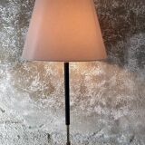 1960s floor lamp in brass and black lacquered steel