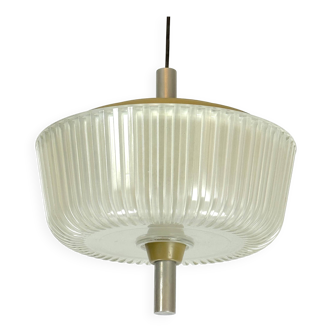 Seguso, Art Deco glass and metal chandelier from 40s