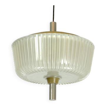 Seguso, lustre Art Déco en verre et métal des années 40