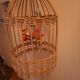 Vintage rattan pendant light from the 1950s and 60s