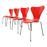 Model 3107 chairs by Arne Jacobsen for Fritz Hansen, Denmark, 1997, Set of 4